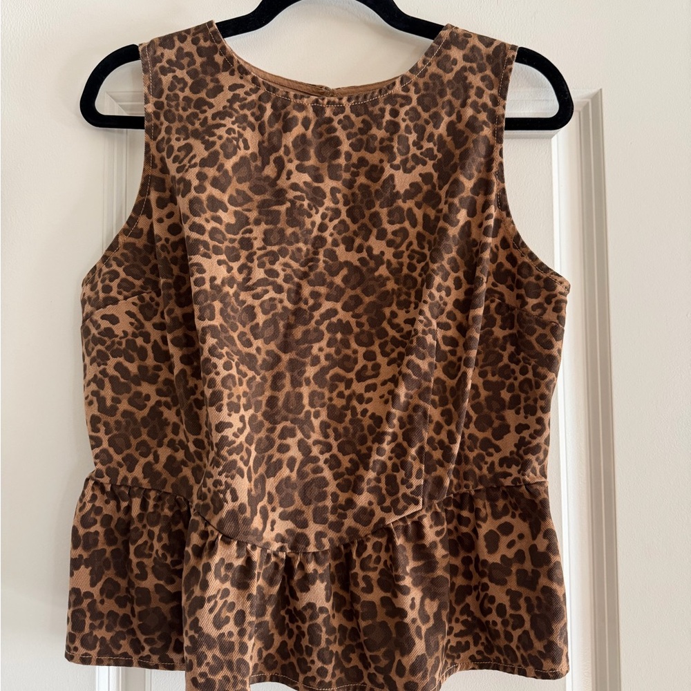 Wild Elegance Leopard Print Blouse - image 2